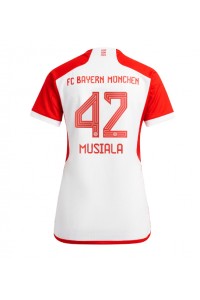 Fotbalové Dres Bayern Munich Jamal Musiala #42 Dámské Domácí Oblečení 2023-24 Krátký Rukáv